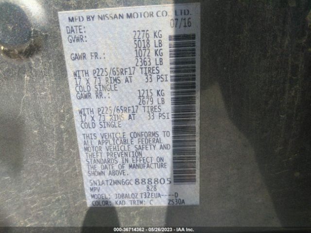 5N1AT2MN6GC888805 Nissan ROGUE SV