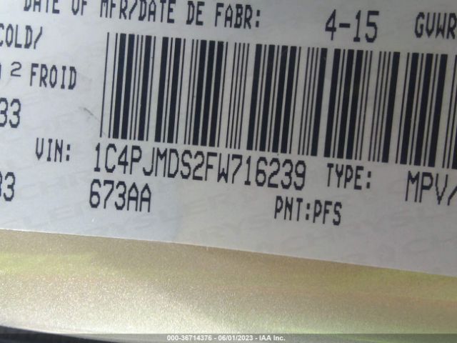 1C4PJMDS2FW716239 Jeep Cherokee Limited