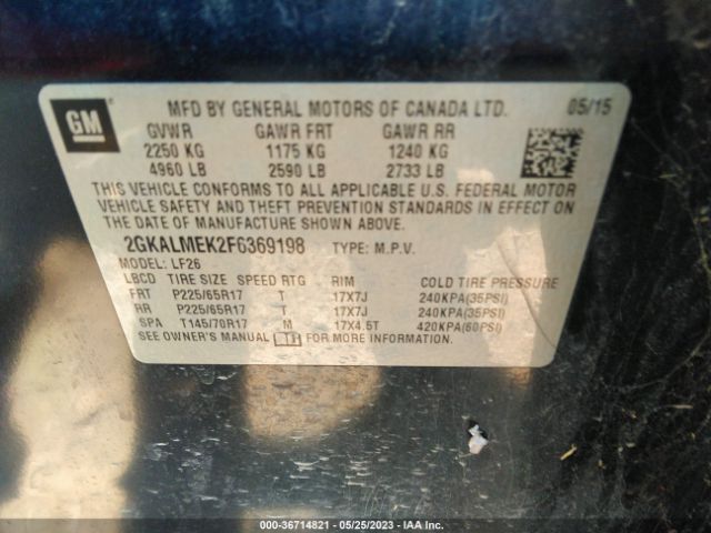 2GKALMEK2F6369198 GMC Terrain Sle