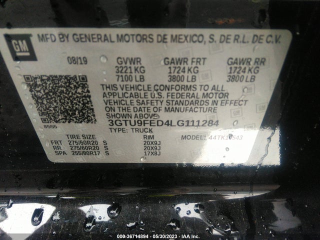 GMC Sierra 1500 Denali 2020 3GTU9FED4LG111284 Image 10
