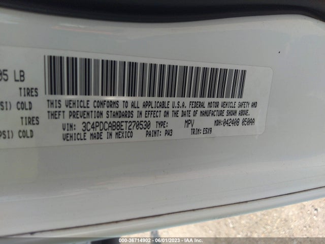 Dodge JOURNEY SE 2014 3C4PDCAB8ET270530 Image 9
