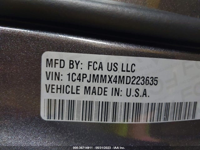 1C4PJMMX4MD223635 Jeep Cherokee Latitude Lux