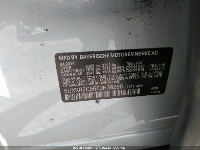 5UXKR2C56F0H39286 BMW X5 Sdrive35i