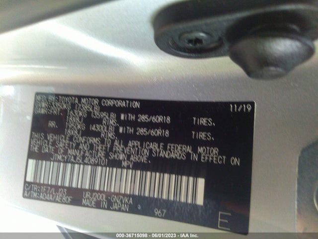 2020 Toyota Land Cruiser, VIN: JTMCY7AJ5L4089101