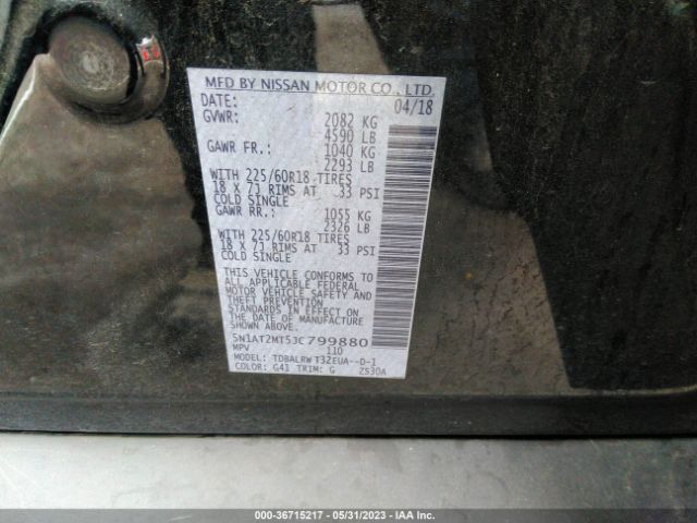 5N1AT2MT5JC799880 Nissan Rogue Sl