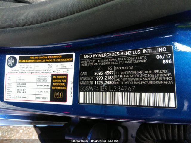 55SWF4JB9JU234767 Mercedes-Benz C-class C 300