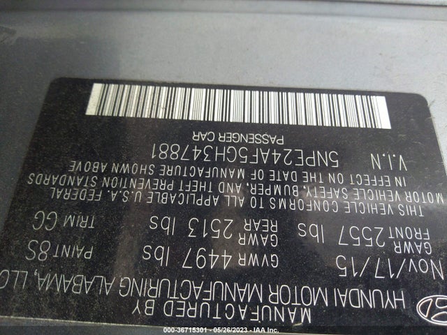 Hyundai Sonata 2.4l Se 2016 5NPE24AF5GH347881 Image 9