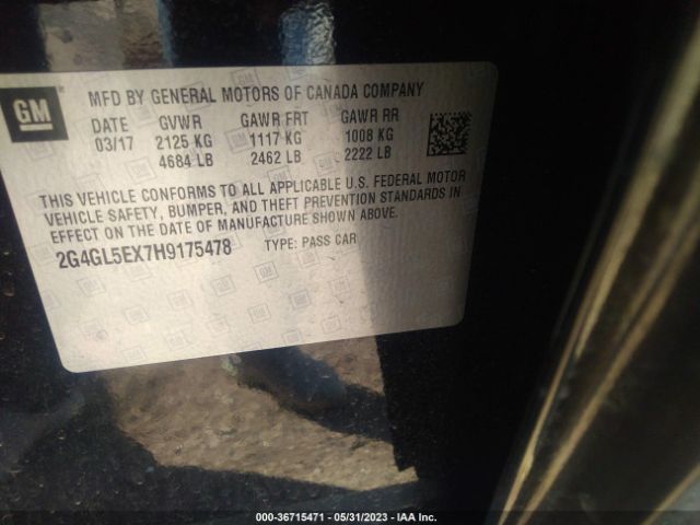 2G4GL5EX7H9175478 Buick Regal Sport Touring