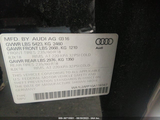 WA1L2AFP1GA118347 Audi Q5 Premium Plus