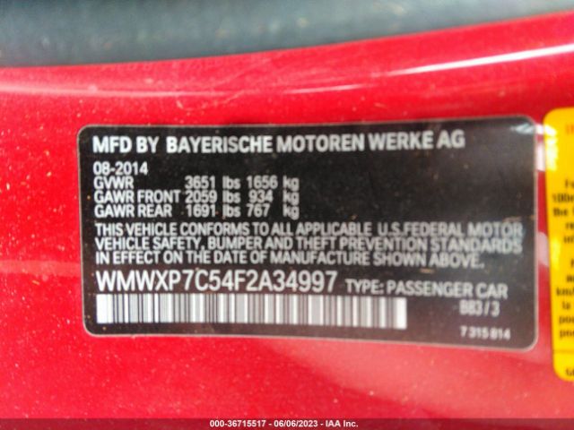 WMWXP7C54F2A34997 Mini Cooper Hardtop S