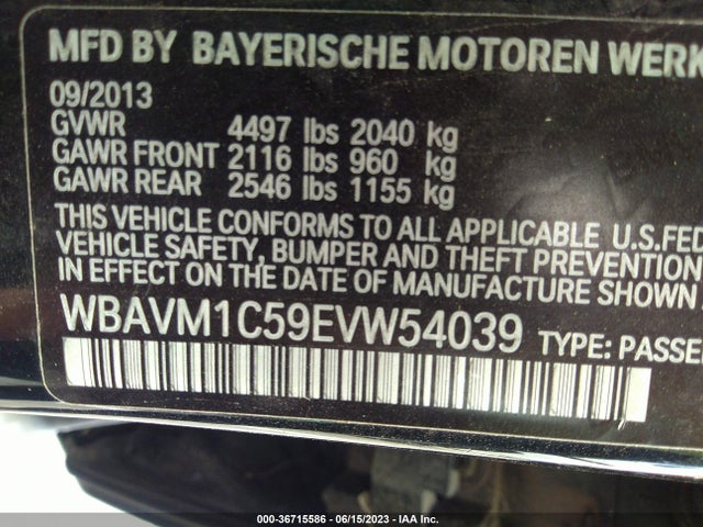 BMW X1 Sdrive28i 2014 WBAVM1C59EVW54039 Image 9