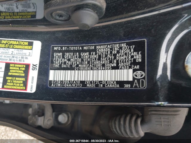 Toyota Corolla L/le/xle/se 2017 2T1BURHE1HC884095 Image 9