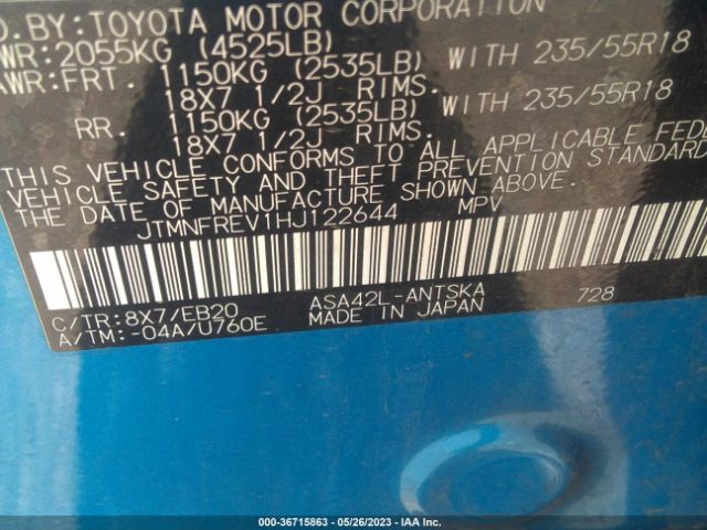 Toyota RAV4 SE 2017 JTMNFREV1HJ122644 Image 11