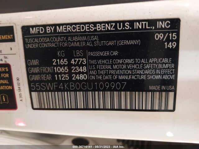 55SWF4KB0GU109907 Mercedes-Benz C 300 Sport 4matic/luxury 4matic/4matic