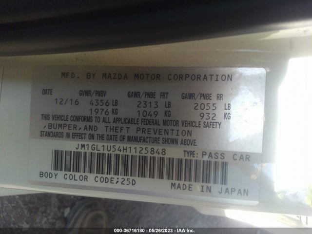 Mazda Mazda6 Sport 2017 JM1GL1U54H1125848 Image 10