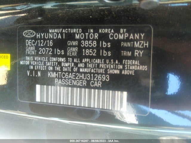 Hyundai Veloster Turbo 2017 KMHTC6AE2HU312693 Image 10