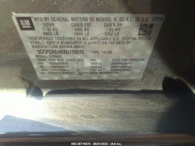 Chevrolet Silverado 1500 Lt 2014 3GCPCREH6EG170570 Image 9