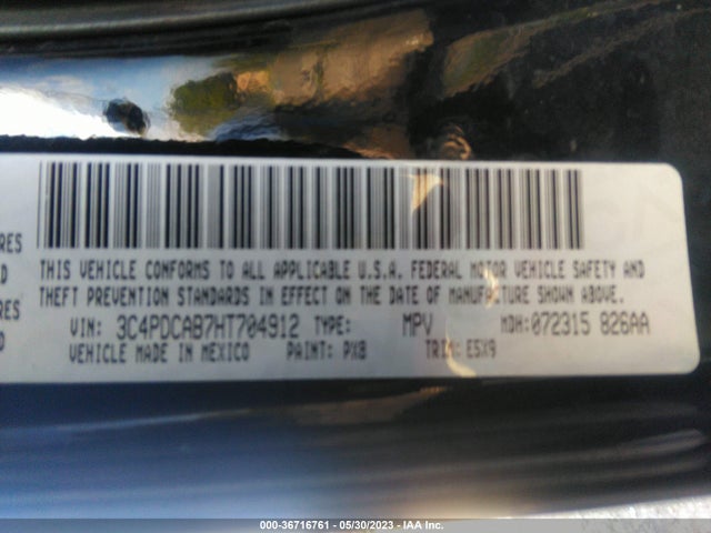 Dodge JOURNEY SE 2017 3C4PDCAB7HT704912 Image 9