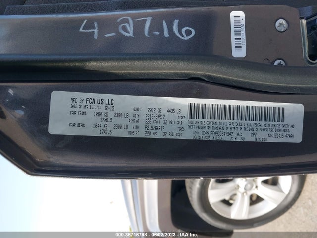 1C4NJPFA9GD647947 Jeep Patriot Latitude