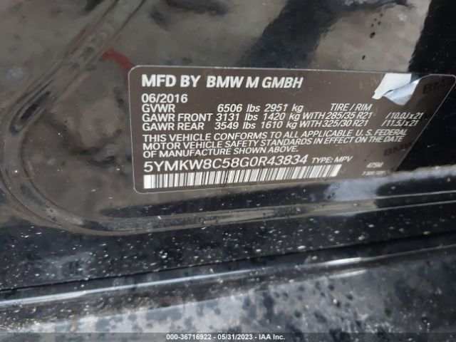 5YMKW8C58G0R43834 BMW X6 M