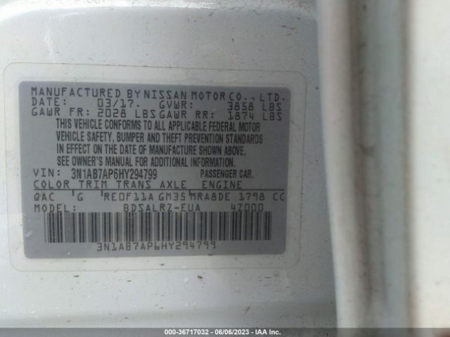 3N1AB7AP6HY294799 Nissan SENTRA SR