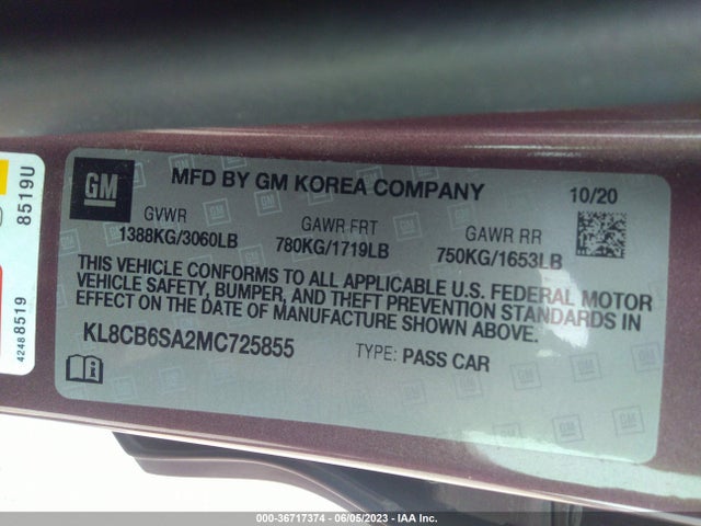 Chevrolet SPARK LS 2021 KL8CB6SA2MC725855 Image 9