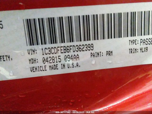 1C3CDFEB6FD362399 Dodge DART GT