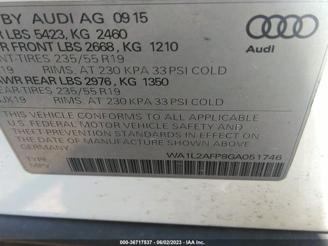 WA1L2AFP8GA051746 Audi Q5 Premium Plus