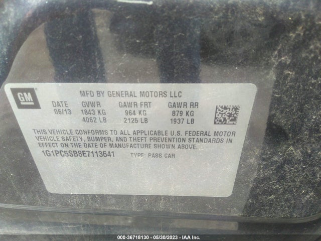 Chevrolet Cruze 1lt 2014 1G1PC5SB8E7113641 Image 10