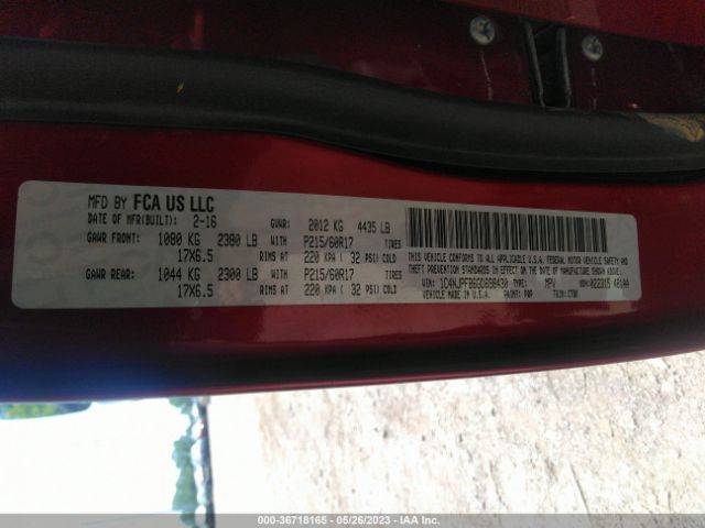 1C4NJPFB6GD698430 Jeep Patriot Latitude