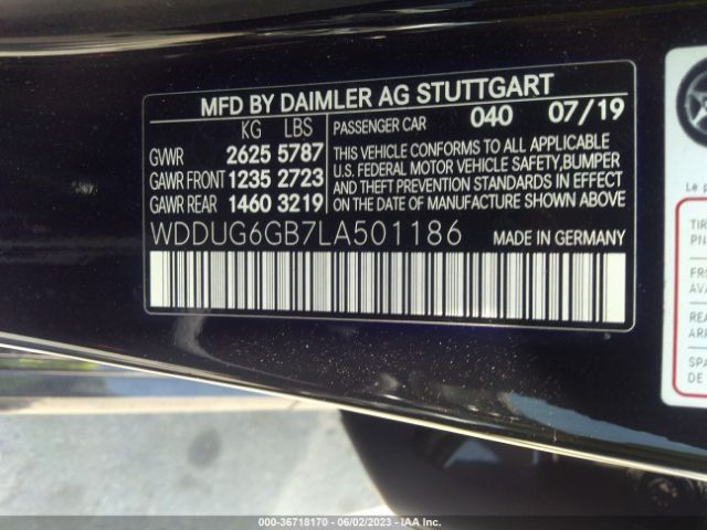 WDDUG6GB7LA501186 Mercedes-Benz S-class S 450