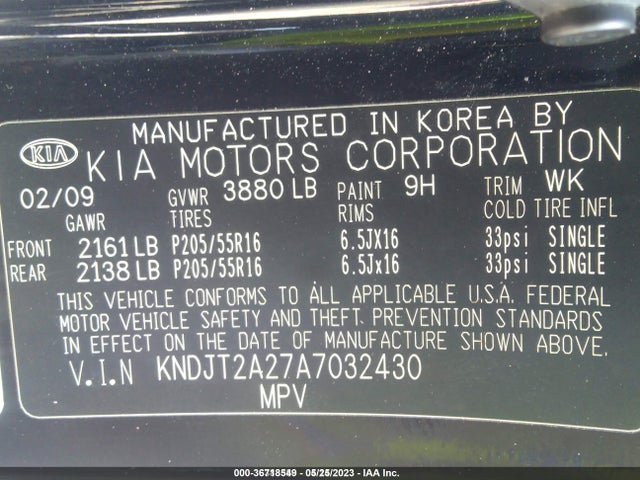 Aukcja sprzedaży 2010 Kia Soul +, vin: KNDJT2A27A7032430, numer aukcji: 36718549