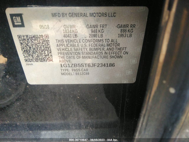 Chevrolet Malibu 1ls 2018 1G1ZB5ST6JF234186 Image 9