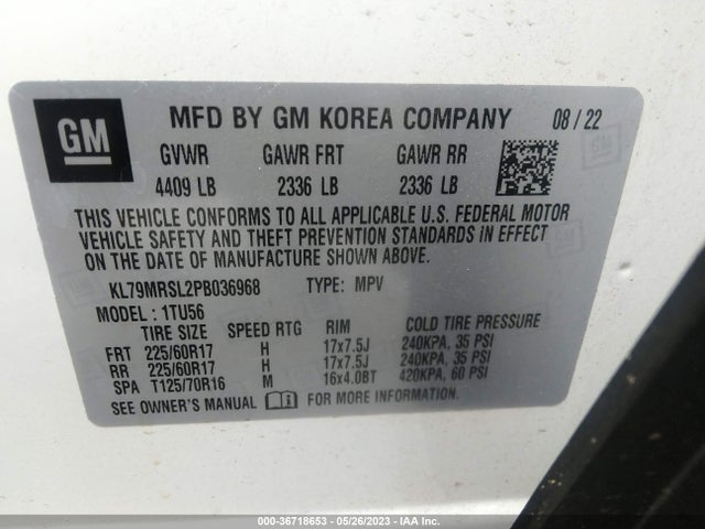 Chevrolet Trailblazer Lt 2023 KL79MRSL2PB036968 Image 9
