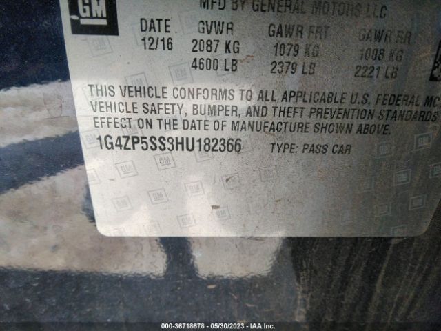 1G4ZP5SS8HU182366 Buick Lacrosse Essence