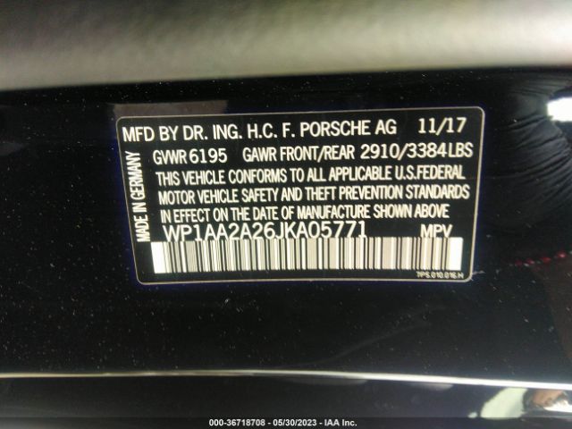 WP1AA2A26JKA05771 Porsche Cayenne