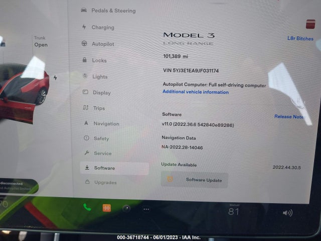 Tesla Model 3 Range Battery 2018 5YJ3E1EA9JF031174 Image 9