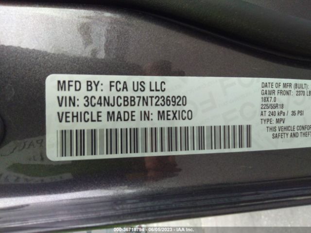 3C4NJCBB7NT236920 Jeep Compass Altitude