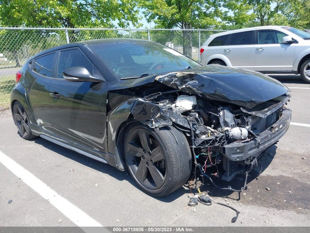 2013 HYUNDAI VELOSTER TURBO W/BLACK INT VIN: KMHTC6AE2DU158836