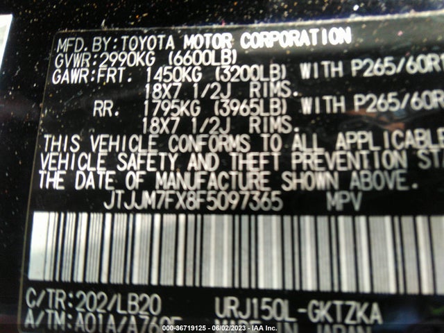 JTJJM7FX8F5097365 Lexus Gx 460 Luxury