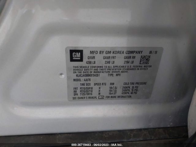 KL4CJASB8KB704351 Buick Encore Preferred