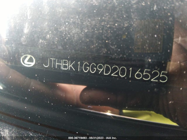 2013 LEXUS ES 350 4DR SDN VIN: JTHBK1GG9D2016525