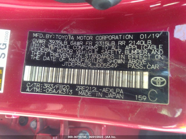 Toyota COROLLA LE 2020 JTDEPRAE9LJ005549 Image 9