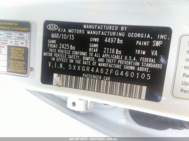 5XXGR4A62FG460105 KIA Optima Sx Turbo