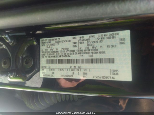 1FTEW1E5XJFB08834 Ford F-150 Xl/xlt/lariat