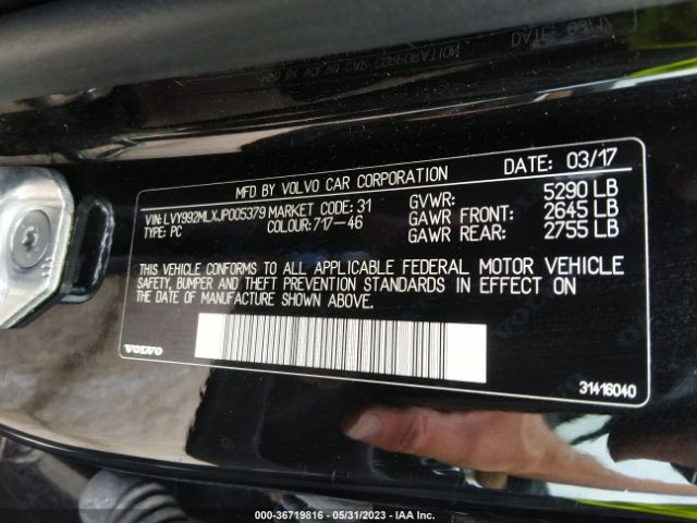 LVY992MLXJP005379 Volvo S90 Inscription