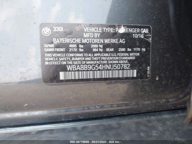 WBA8B9G54HNU50782 BMW 3 Series 330i