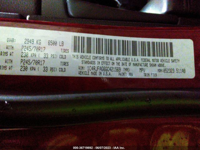 1C4RJFAG6GC421569 Jeep Grand Cherokee Laredo