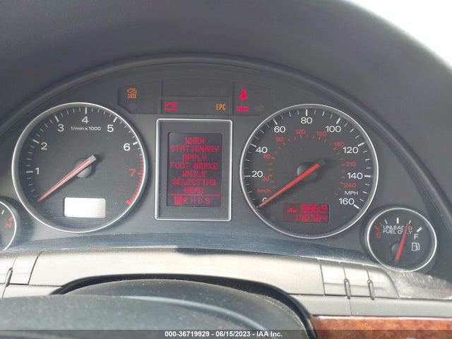 2005 AUDI A4 3.0L VIN: WAULT68E85A040378