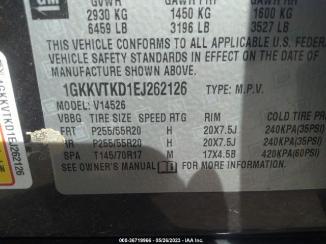 1GKKVTKD1EJ262126 GMC Acadia Denali